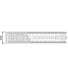 PURMO Ventil-Mittenanschlussheizk&ouml;rper Ventil Compact M Typ 22 BH 300 BL 400