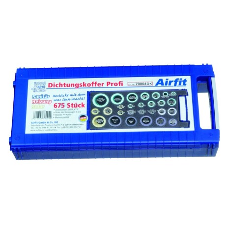 Airfit Profi Dichtungskoffer für Sanitär- Heizung-Solar mit 675 Dichtungen 70004DK