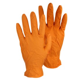 Nitril Einmalhandschuhe Gr. 9/L orange = sichtbar sauber oder schmutzig