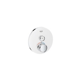 Grohtherm SmartControl Thermostat mit 1 Absperrventil moon white rund