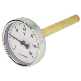 Bimetall-Zeigerthermometer 0-120°C 100 mm Fühler mit 63...