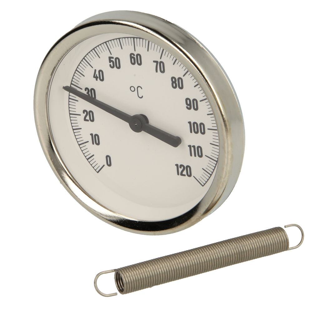 Anlege Thermometer  63 mm mit Montagefeder von 