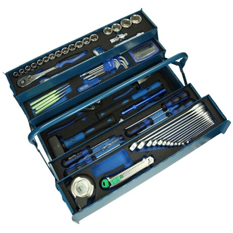 Heytec Heyco Montage-Werkzeugkasten bestückt 58-teilig Stahlblech blau 50807694500