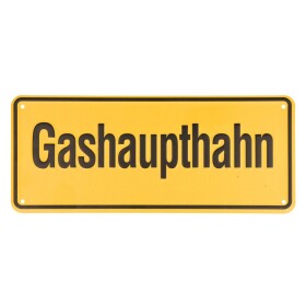 Hinweisschild Gashaupthahn 100 x 240, Alu, 300/51