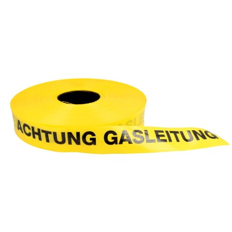 Warn- und Trassenband, 40 mm x 250 m gelb, "Achtung Gasleitung"
