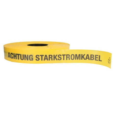 Warn- und Trassenband gelb "Achtung Starkstromkabel"