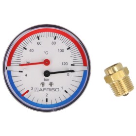 Thermo-Manometer 0-2,5 - 4 bar 20-120°C 80 mm axial ½