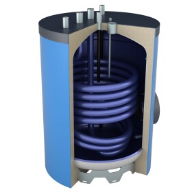 OEG Unterstellwarmwasserspeicher 150 Liter stehend mit Anschl&uuml;ssen oben