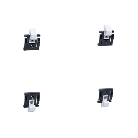 Normbau Spiegelhalter-Set (4 Stück) 700.500.200 cavere® Weiß 7500200092