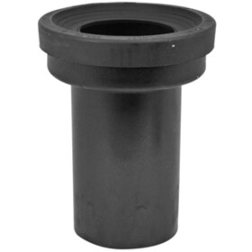 PE-WC-Anschlussgarnitur DN 90 mit Rattensperre, L&auml;nge 185 mm, schwarz