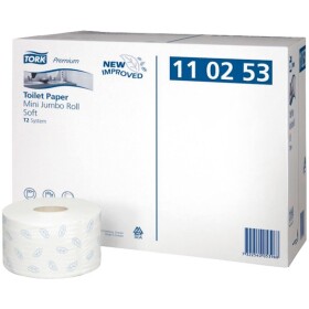 Tork Premium Toilettenpapier 2-lagig Mini Jumbo Rolle 12 Rollen x 170 m 110253
