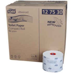 Tork Advanced Toilettenpapier Compact T6 2lg.wei&szlig; 10cmx100m,27RII 127530