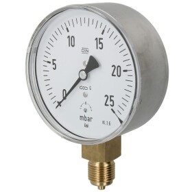 Kapselfedermanometer Gas 0 - 25 mbar